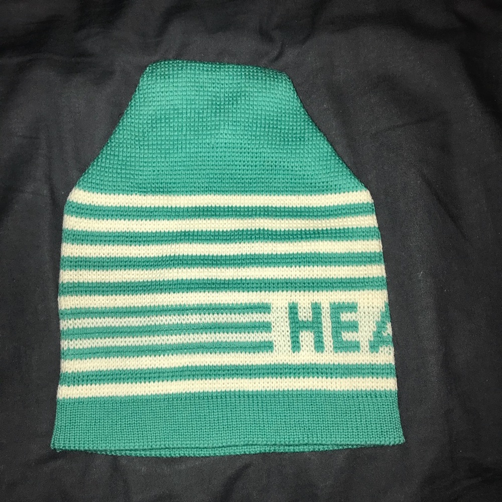 Vintage HEAD Green Striped Vintage Winter Hat